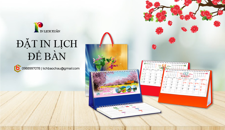đặt in lịch để bàn